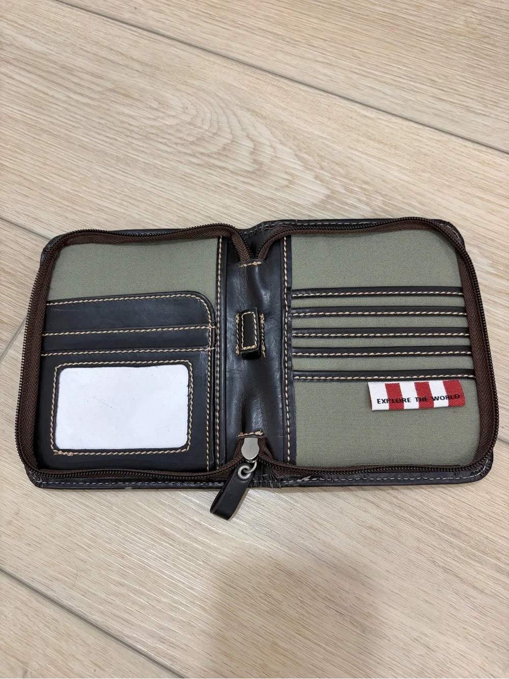 High Seas Rally Set Of 2 Dark Brown Leather Zip Wallet - Men Accessories
